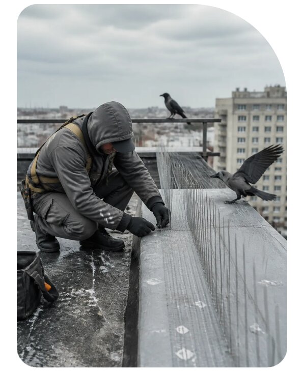 Защита от ворон под ключ в Новом Уренгое по цене от 5199 р. | Сенат-Нвг